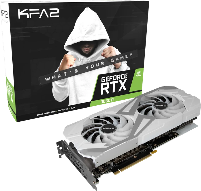 KFA2 GeForce RTX 3060 Ti EX White (1-Click OC), 8GB GDDR6, HDMI, 3x DP