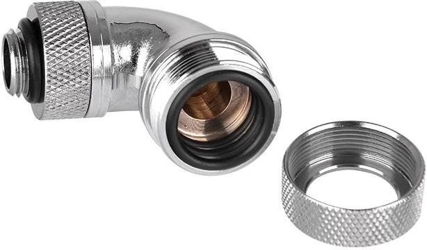Thermaltake Pacific Rohranschluss für PETG Rohre 90° G1/4" auf 16mm, chrome