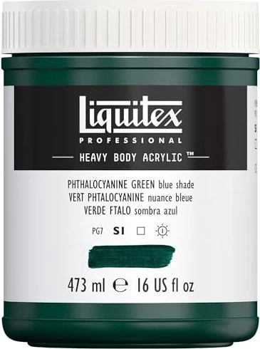 Liquitex Professional Heavy Body Acrylic phthalocyanine green blue shade, 473ml