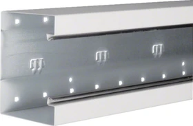 Hager Brüstungskanal-Unterteil frontrastend zu BRS 100x130mm Oberteil 80mm Stahl verkehrsweiß