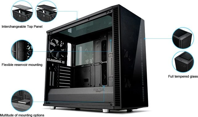 Fractal Design Define S2 Vision Blackout, Glasfenster