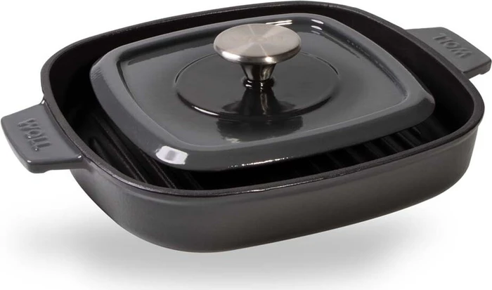 Woll Iron Guss-Grillpfanne 24x24cm grau