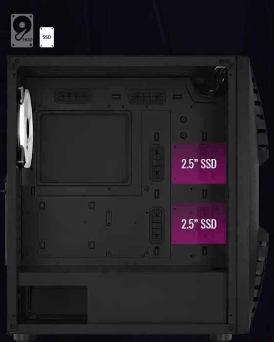 AeroCool Cronus, Glasfenster
