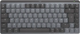 Logitech MX Mechanical Mini for Mac, Space Gray, LEDs weiß, Logi Bolt, Kailh Choc V2 LOW PROFILE BROWN, USB/Bluetooth, FR