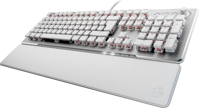 Roccat Vulcan II, LEDs RGB, weiß/silber, TITAN II BROWN, USB, DE