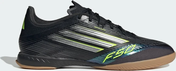 adidas F50 League IN core black/iron metallic/lucid lemon
