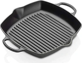 Le Creuset Grillpfanne aus Gusseisen hoch quadratisch 30x30cm schwarz matt
