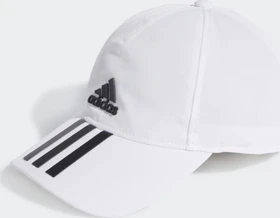 adidas Aeroready 3-Streifen Baseball Kappe weiß/schwarz