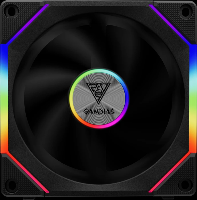Gamdias Aeolus P2-1203U, schwarz, LED-Steuerung, 120mm, 3er-Pack