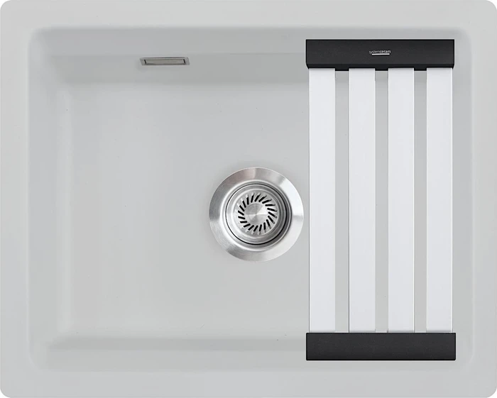 systemceram Kara 57 F/o Einbau Becken mittig alu