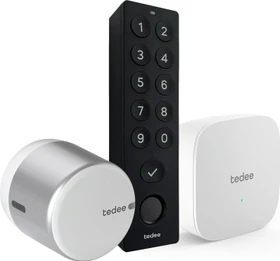 Tedee GO2, inkl. Bridge und Keypad Pro, silber