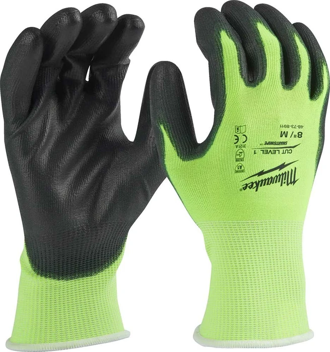 Milwaukee Hi-Vis Cut A Gloves Arbeitshandschuhe 8/M