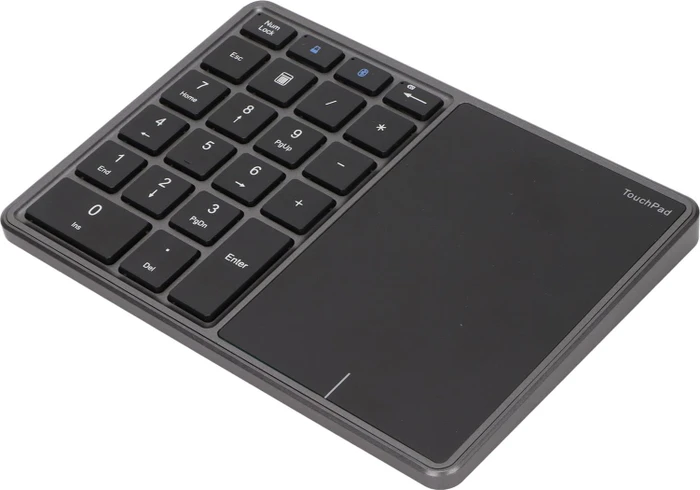 Zunate Wireless Numeric Keypad with Touchpad, grau/schwarz, Bluetooth