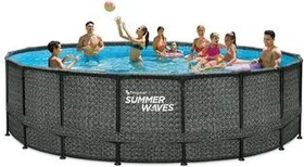 Summer Waves Elite Frame Pool rund 549x132cm rattan