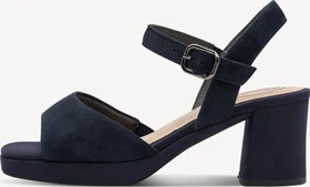 Tamaris Ledersandalette Wide Fit navy suede (Damen)