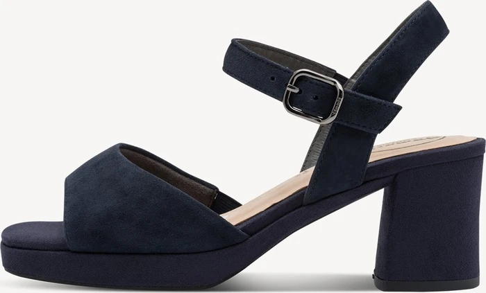 Tamaris Ledersandalette Wide Fit navy suede (Damen)
