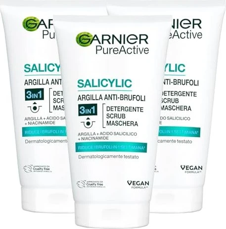 Garnier Hautklar 3in1 Tonerde Reinigung + Peeling + Maske, 150ml