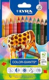 Lyra Farb-Riesen Buntstift sortiert, Kartonetui, 12er-Set