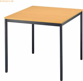Hammerbacher Meeting V-Serie VS08/6 Konferenztisch 80x80cm Buche/schwarz