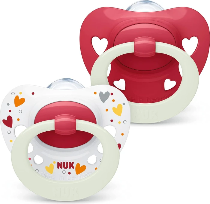 NUK Signature Night Silikon Schnuller, 18-36M, 2er-Pack