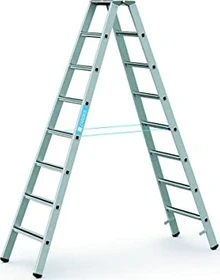 Zarges Saferstep B Alu gebördelt 2-tlg. Stehleiter, 2x 8 Stufen