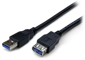StarTech USB 3.0 Verlängerungskabel, USB-A [Stecker] auf USB-A [Buchse], 1m (USB3SEXT1MBK)