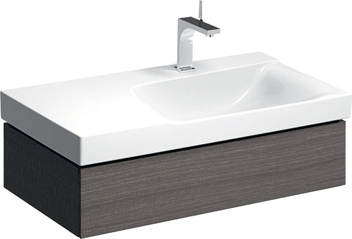 Geberit Xeno² Unterschrank für Waschtisch 88x22x46.2cm, 1 Schublade, Ablagefläche links, sculturagrau