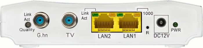 Axing EOC 1-31 Ethernet over Coax, F-Buchse/Koaxial G.hn, 2x RJ-45