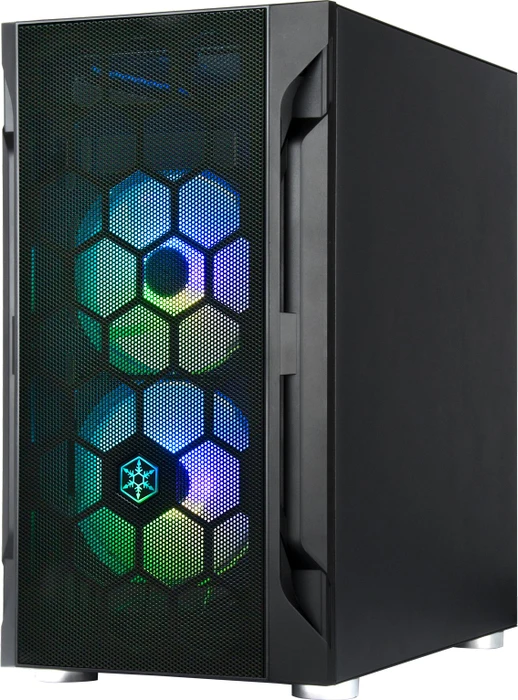 SilverStone Fara H1M Pro, schwarz, Glasfenster