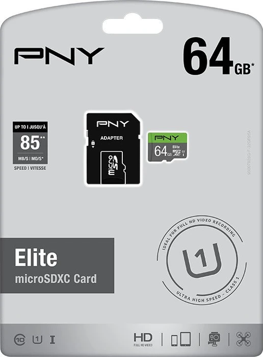 PNY Elite R85 64GB Kit, UHS-I U1, Class 10