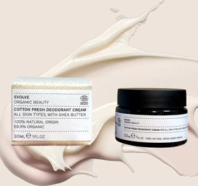 Evolve Organic Beauty Cotton Fresh Deodorant Cream, 30ml