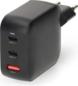 Nedis Netzladegerät 100W GaN PD3.0 Schnellladefunktion 1x USB-A / 2x USB-C schwarz
