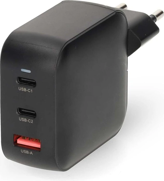 Nedis Netzladegerät 100W GaN PD3.0 Schnellladefunktion 1x USB-A / 2x USB-C schwarz