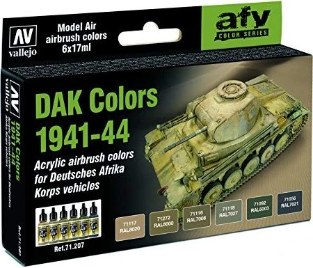 Vallejo Model Air DAK Colors 1941-1944 Farbset, 6-tlg.