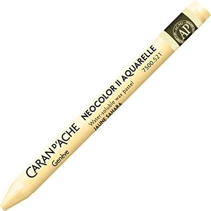 Caran d'Ache Neocolor II Aquarelle Wachskreide, saharagelb, 10er-Pack