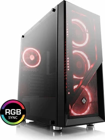 CSL-Computer BoostBoxx Argo, schwarz, Glasfenster