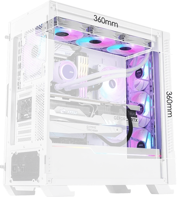 MSI MPG Velox 100R White, weiß, Glasfenster