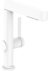 Hansgrohe Finoris 230 mit Ausziehbrause 2jet und Push-Open Ablaufgarnitur mattweiß