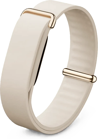 Google Elevated Modern Band für Fitbit Air porcelain/polished champagne gold