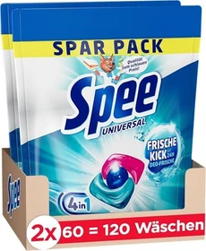 Spee 4in1 Power Caps Frische-Kick Vollwaschmittel, 120 Stück