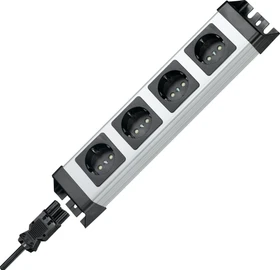 Kopp POWERversal, 4-fach, schwarz/silber