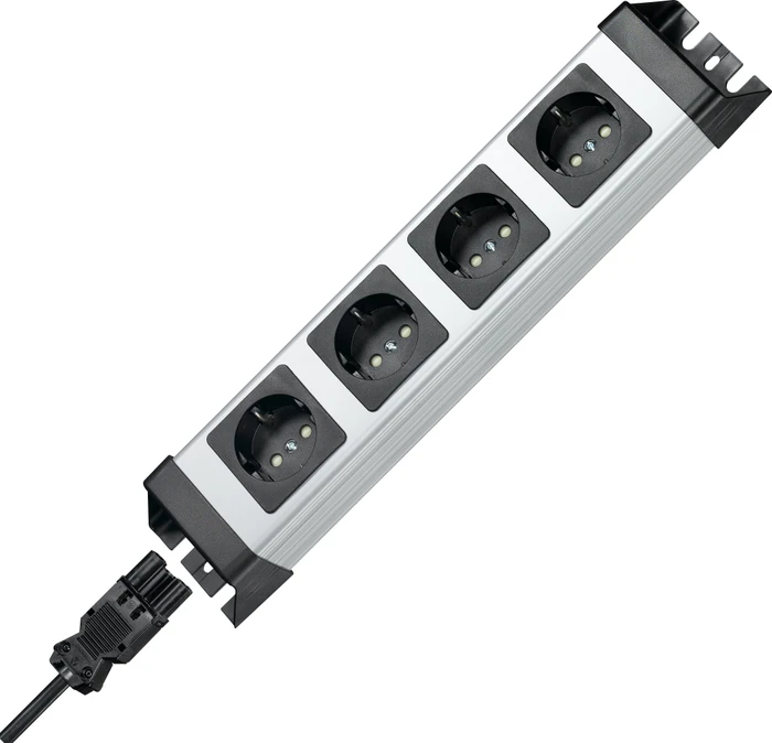 Kopp POWERversal, 4-fach, schwarz/silber