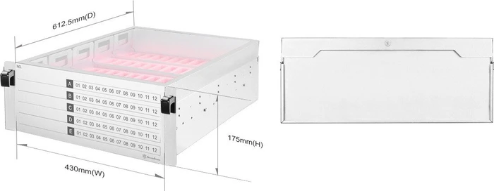 SilverStone RMB41, Datenträgeraufbewahrungsschrank, 60x 2.5"
