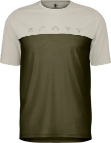 Scott Defined Merino Trikot kurzarm dust white/fir green (Herren)