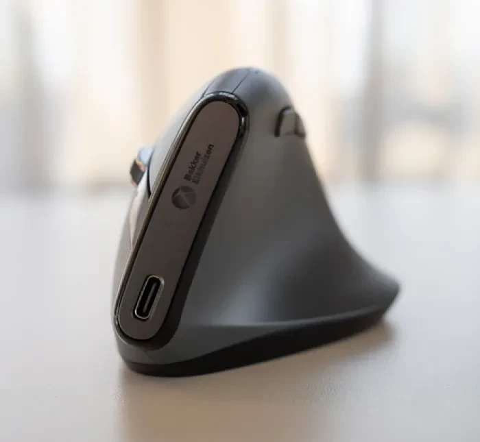 BakkerElkhuizen Grip Pro Wireless Vertical Mouse, grau/schwarz, USB