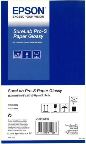 Epson SureLab Pro-S Paper Glossy BP Universalpapier glänzend, 6", 254g/m², 65m, 2 Rollen