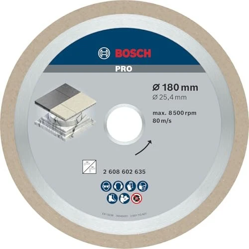 Bosch Professional Best for Ceramic Diamanttrennscheibe, 180x2.2x25.4mm, 1 Stück