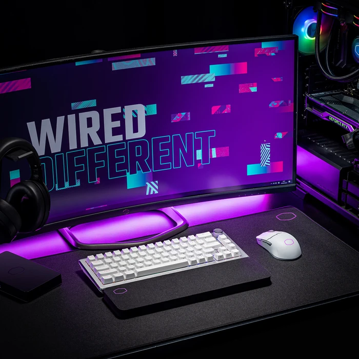 Cooler Master MasterMouse MM712 Gaming Maus weiß, USB/Bluetooth