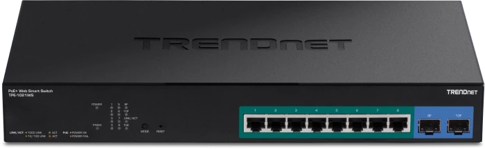 TRENDnet TPE Rackmount Gigabit Smart Switch, 8x RJ-45, 2x SFP, 130W PoE+