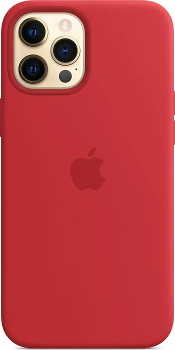 Apple Silikon Case mit MagSafe für iPhone 12 Pro Max rot